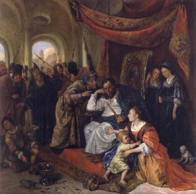 Jan Steen Moses trampling on Pharaob-s crown